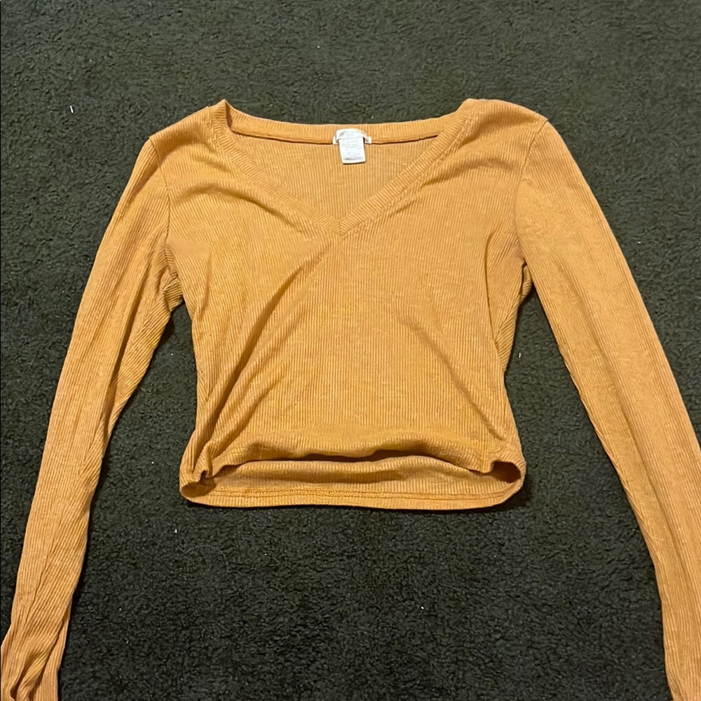 Women's Mustard Long Sleeve Top